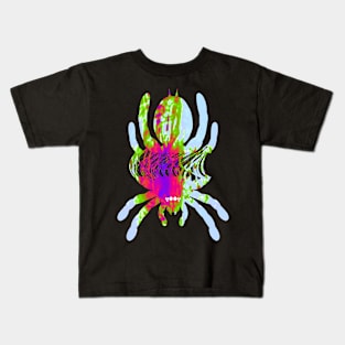 Tarantula Silhouette V34 (Tie Dye) Kids T-Shirt